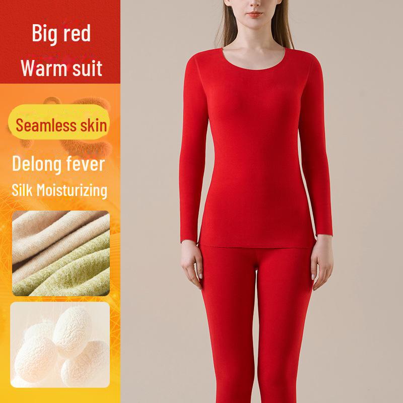 Женский комплект термобелья из кашемира и шелка: Немецкий бархат, плотный, уютный, базовые вещи для осени и зимы.