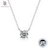 S925 Серебро, инкрустированное муассанитом 1 карат/2 карата, вечный кулон, новое простое ожерелье с четырьмя когтями, женская цепочка на ключицу