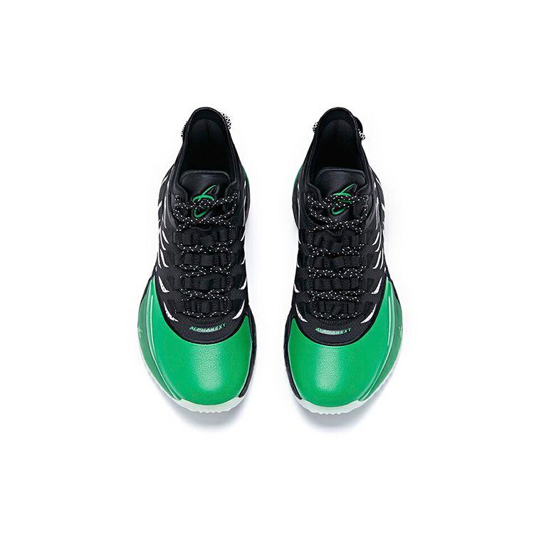 Anta GH1 Hayward Shock Absorbing Wear Resistant Low Top Basketball Shoes Men Sneaker Black Green 112011103-3