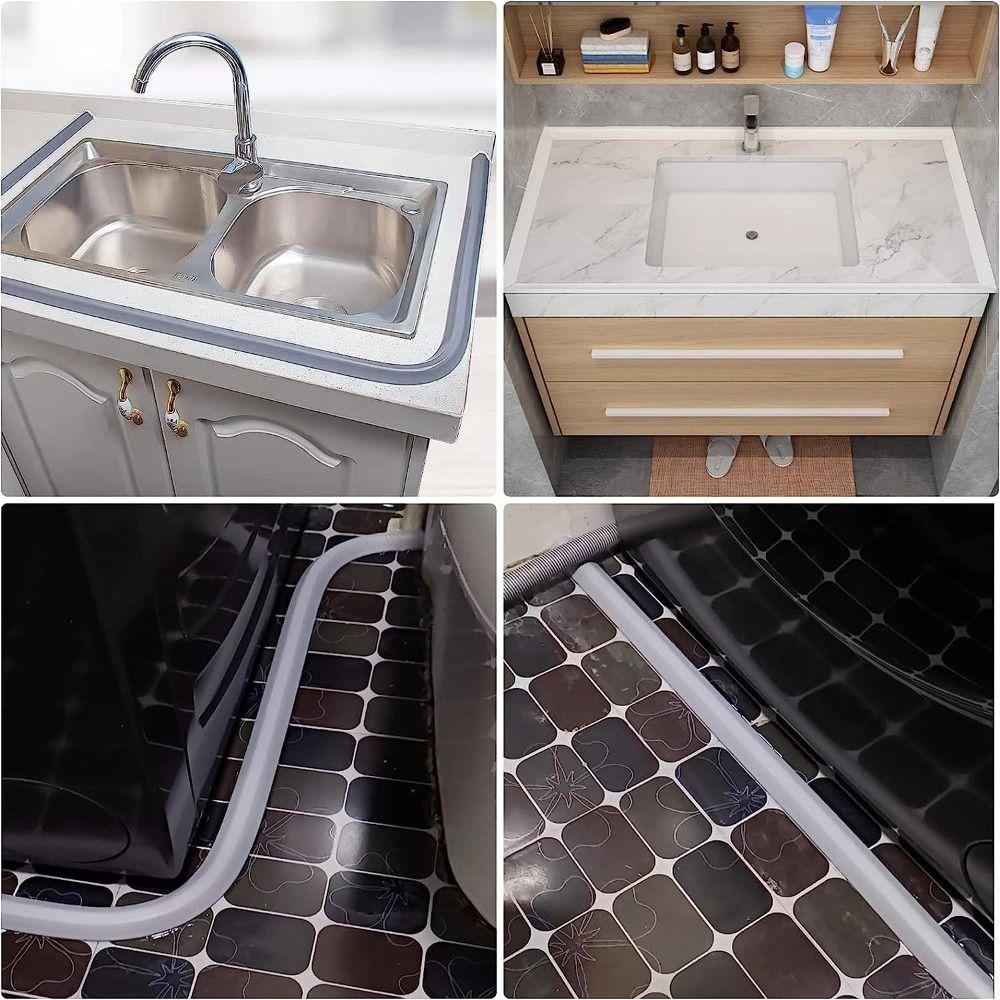 Sink Shower Threshold Silicone Shower Barrier Professional Water Dam Guard Wash Machine