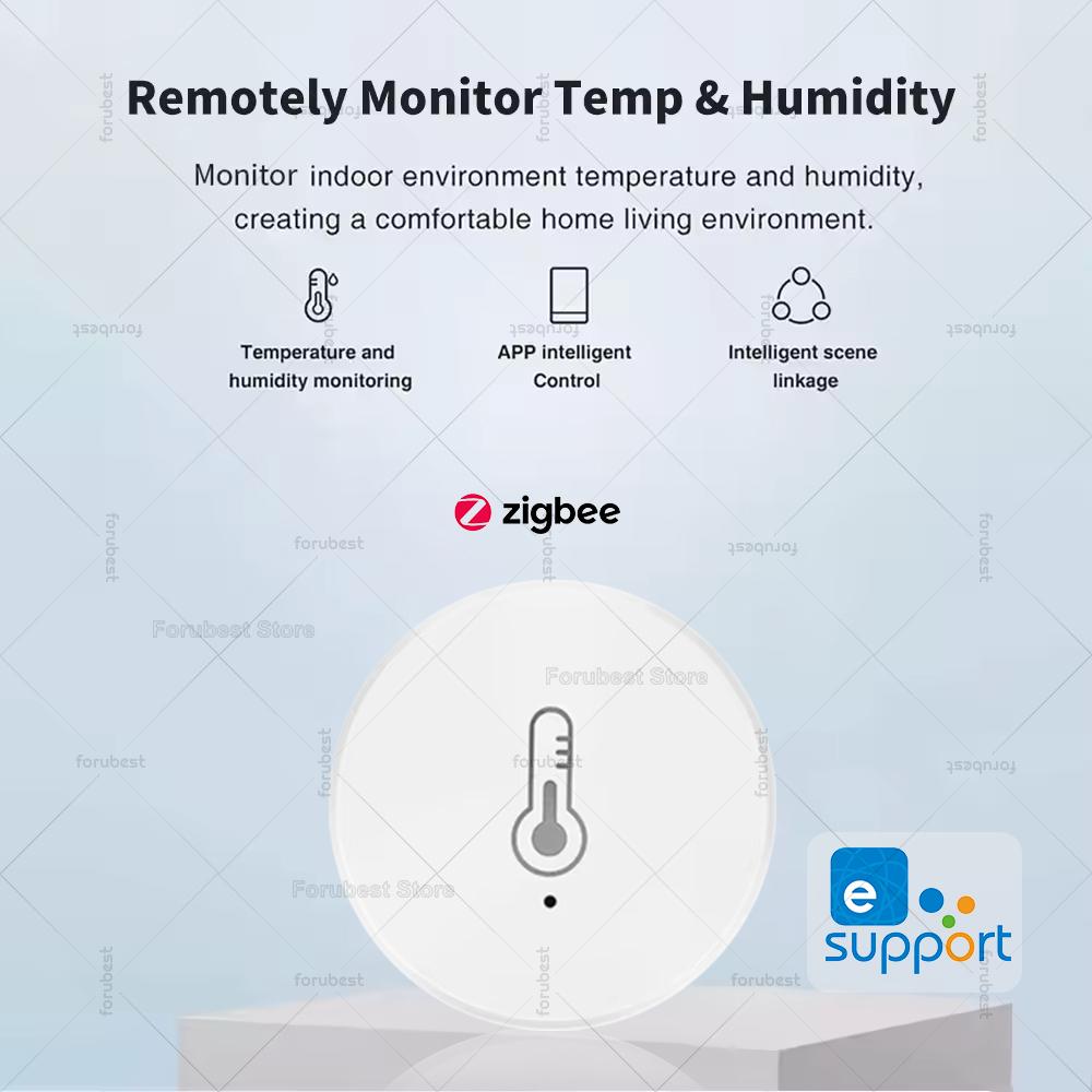 ZigBee Temperature And Humidity Sensor Remote Monitoring Hygrometer,Smart Home Automation,For Alexa Google Yandex Home Assistant