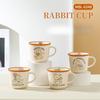 Творческий мультфильм керамическая чашка милый маленький кролик кружка высокая выглядящая бытовая молочная чашка девушка питьевая вода чашка завтрак