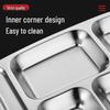 Chahua Stainless Steel Divided Lunch Tray