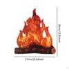 6шт 3D декоративные картонные костры,искусственное пламя костры Хэллоуин поддельные огни