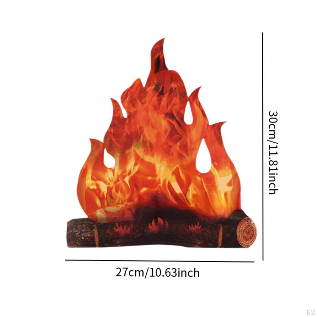 6шт 3D декоративные картонные костры,искусственное пламя костры Хэллоуин поддельные огни