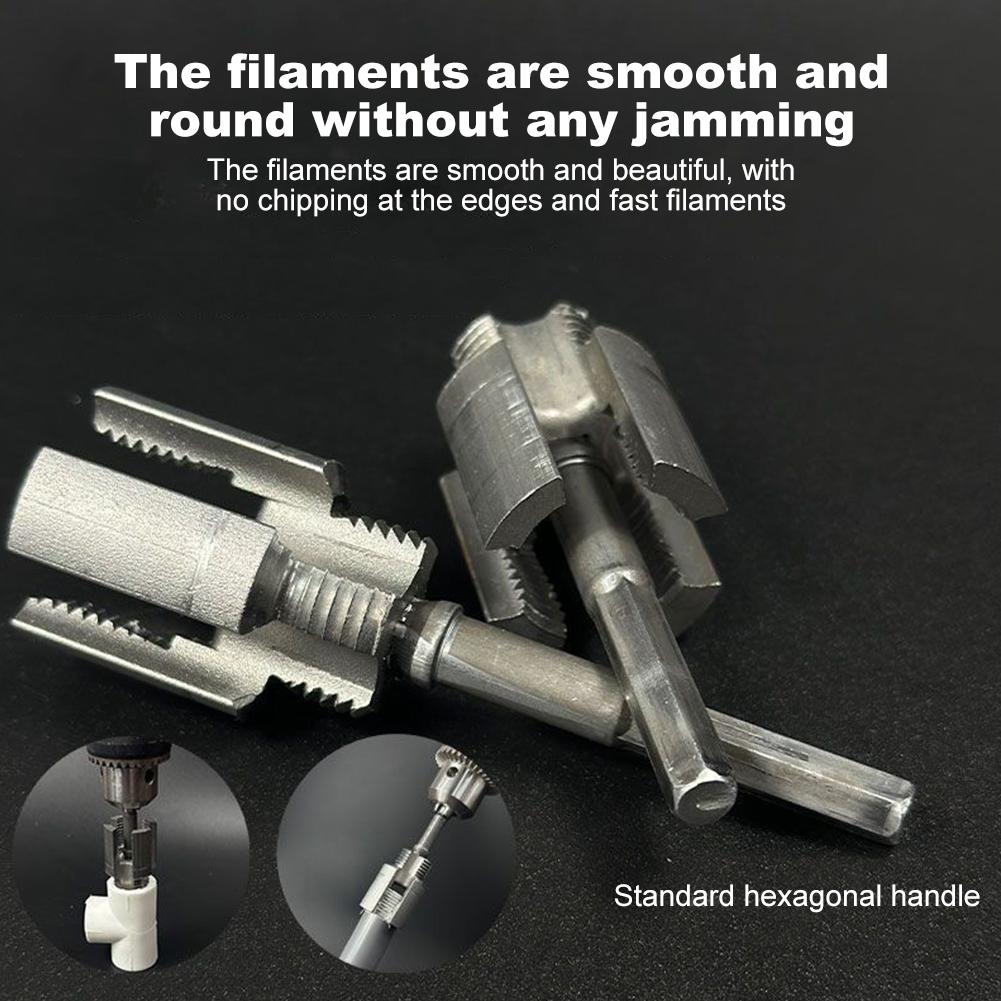 PVC Water Pipe Threader for 1/2 3/4 Inch Tapping Tool Internal Thread External Thread Integrated Die Water Pipe Wire Opener