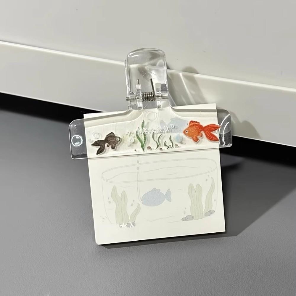 Durable Transparent Acrylic Goldfish Holder Anti-Slip Multifunctional Book Holder Desktop Organizer Document Holder Office Use