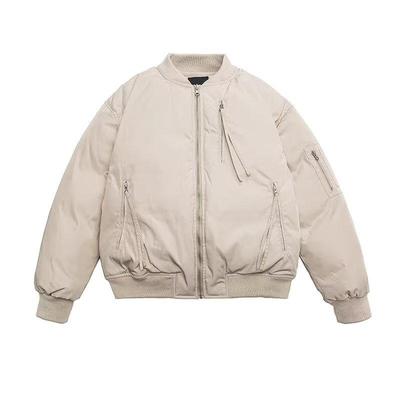 Женская куртка-бомбер в стиле ретро с несколькими карманами - Модный американский бейсбольный стиль для весны и осени