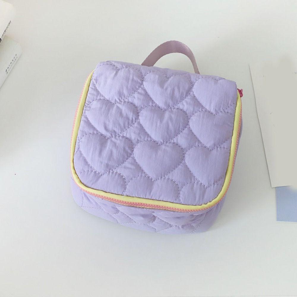 Lovely Love Heart  Cosmetic Bag INS Makeup  Bag  Earphones Lipstick Sanitary Napkins