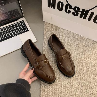 Супермягкая кожа черная камелия весна и осень новая платформа с одним ремешком одинарные туфли женские