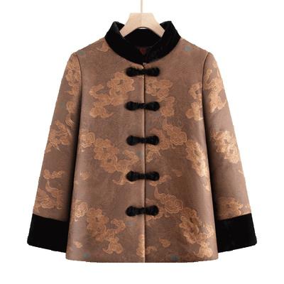 Женская зимняя куртка с подкладкой, короткая куртка с подкладкой, куртка для пожилой женщины