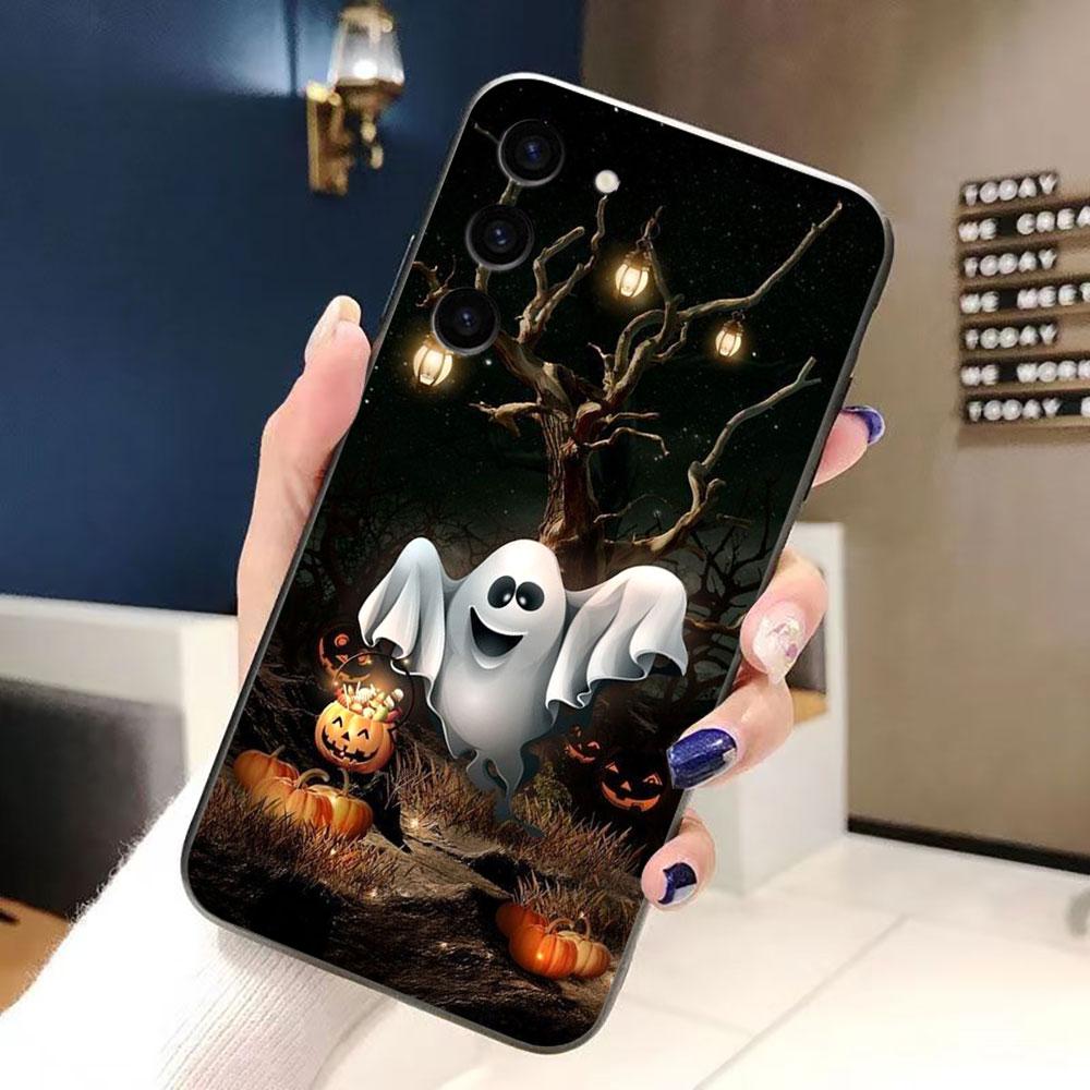 Чехол для телефона с рисунком тыквы и летучей мыши на Хэллоуин для Samsung Galaxy S26 S25 EDGE S24 S23 S22 S21 S20 FE S10 Ultra PLUS LITE DIY Чехол Оболочка