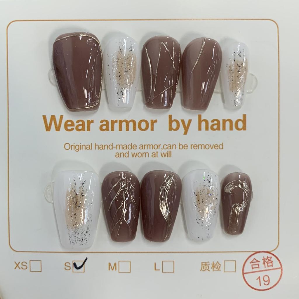 Нажмите на кончики ногтей Гель Полное покрытие 100 дизайнов Накладные ногти ручной работы Высококачественные носимые искусственные ногти Многоразовые размеры от XS до L бесплатно 5 шт. инструментов