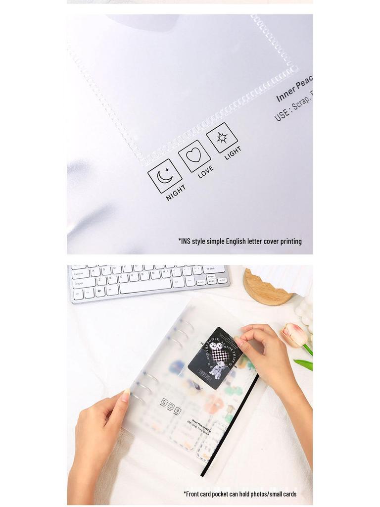 Фотоальбом на кольцах формата А5: Большая вместимость, вставного типа для фотографий 3 и 5 дюймов, идеально подходит для пар, семей и коллекционеров идолов.