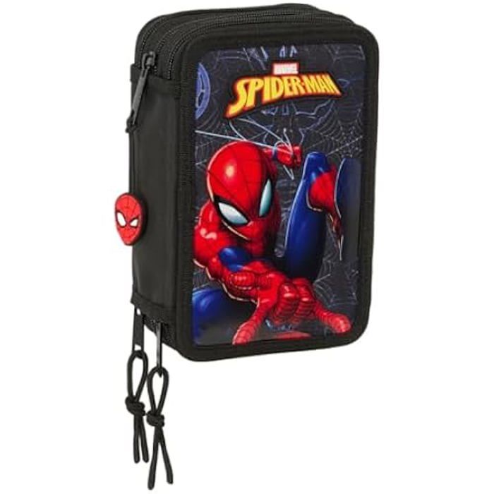 Trousse Scolaire - SAFTA - Spiderman Attack - 37 Outils - Enfants 5-14 Ans - Garçon