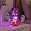 Creative Gothic Style Night Lamp Animated Seesaw Ghost Light, USB Powered 3D Cute LED Small Light for Hallway with Spooky Tree And Pumpkin Design,