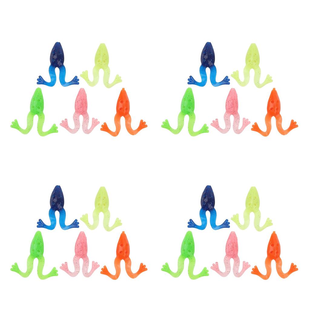 20 шт. Мягкая силиконовая приманка-лягушка 8 см 5,5 г Искусственная приманка Лягушка Мягкие рыболовные приманки Плавающие приманки с отверстием для грузила Приманки для ловли на поверхности воды