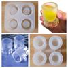Ice Cup Maker Silicone 4 Even Ice Cup Mold Cylindrical Water Cup Ice Mould Novelty Gifts Ice Tray Summer Drinking Tool