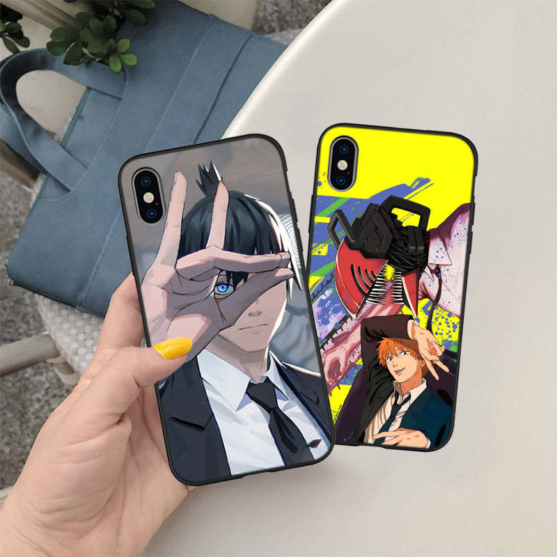 Чехол для телефона ED13 Chainsaw Man для iPhone 6 6s 7 8 11 12 13 14 15 XS Pro Max XR X SE Samsung S20 S21 S22 S23 S24 FE Ultra Plus Lite S21S A55