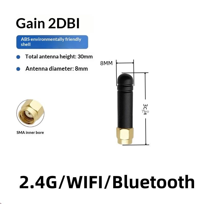2Pcs Right/Bend Angle 2.4G Ultra Compact Mini WiFi Antenna With 2/3DBI Gain & SMA Male/Female Connector For Motherboard Modem