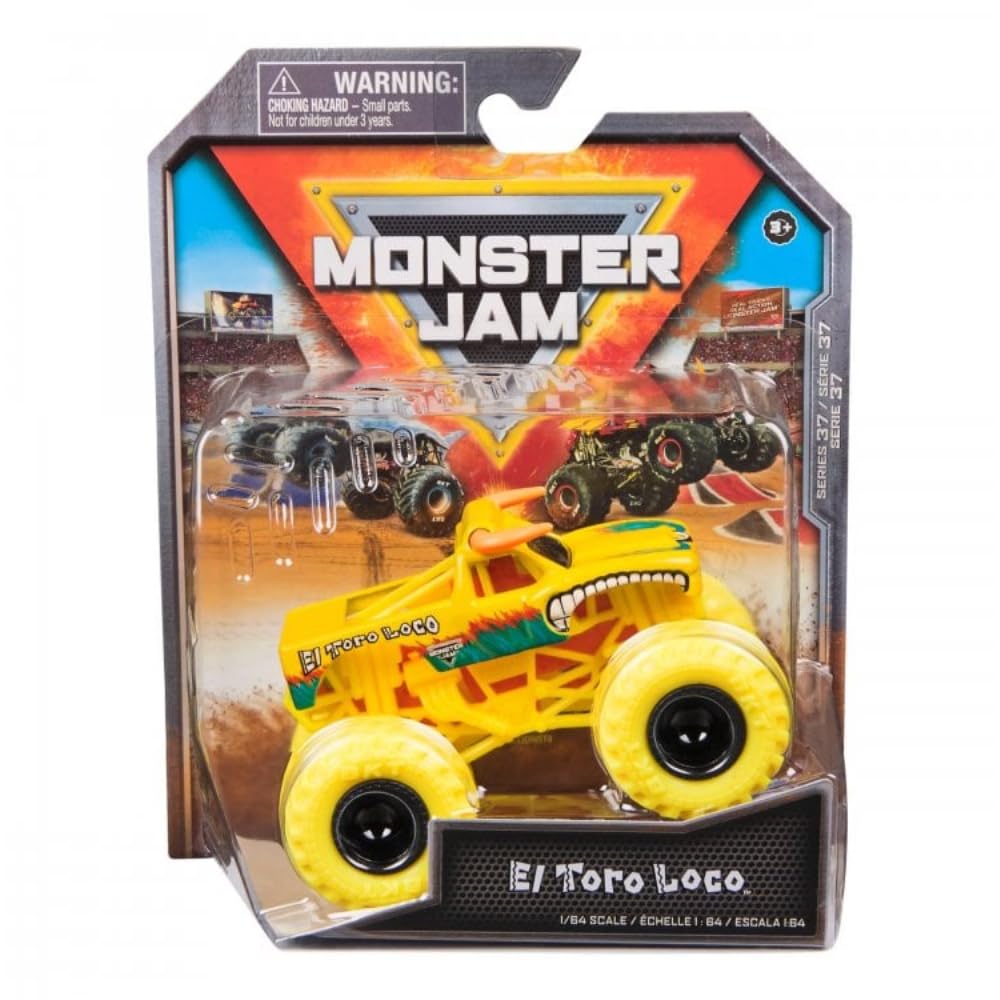 Monster Jam 2024 Series 37 Diecast 1:64 Scale Monster Truck, Overcharged El Toro Loco
