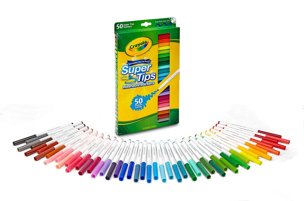 Crayola Marker Removable Marker Pen 50 цветов Super Tips Оригинальный продукт 585050