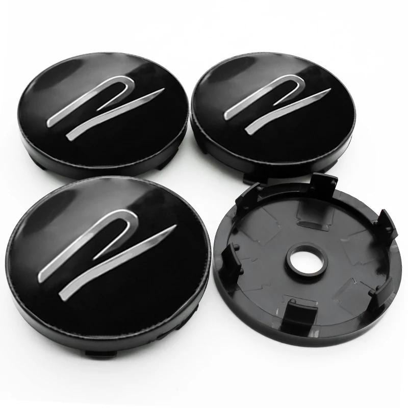 For VolkswagenMK6 4Pc 55mm 56mm 60mm 65mm Car Wheel Center Hub Cap Rim Cover Stickers For Volkswagen VW GTI R-Line R Polo T5 Golf Passat Scirocco