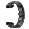 For Huami Amazfit T-Rex Pro A1918 Seven-bead Stainless Steel Watch Band with Butterfly Clasp
