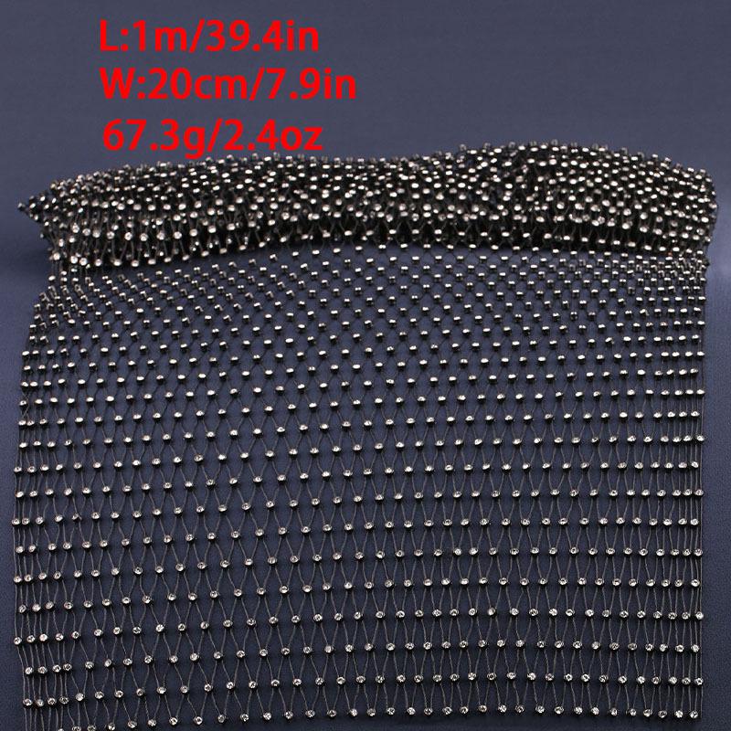 Trendy Rhinestone Fishnet Headscarf: Shiny Diamond Head Cover & Face Mask for Festivals