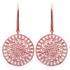 [L6692] - Gold Plated 'Carmen' Earrings (gold Pink) - 19 Mm