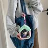Мультяшный плюшевый прозрачный ПВХ мешок для хранения кукол, 3D уличный домик, Сумка для кукол для демонстрации, Брелок для студента, Сумка для кукол