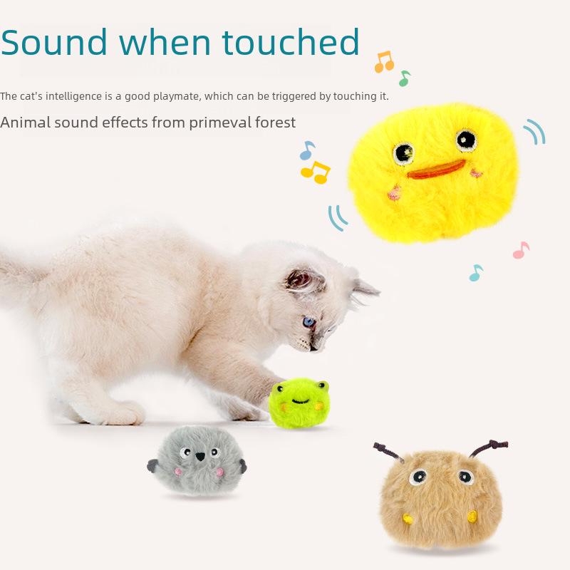 Мягкая игрушка для кошек в виде мультяшного животного - устойчивая к царапинам и укусам, мяч для развлечения
