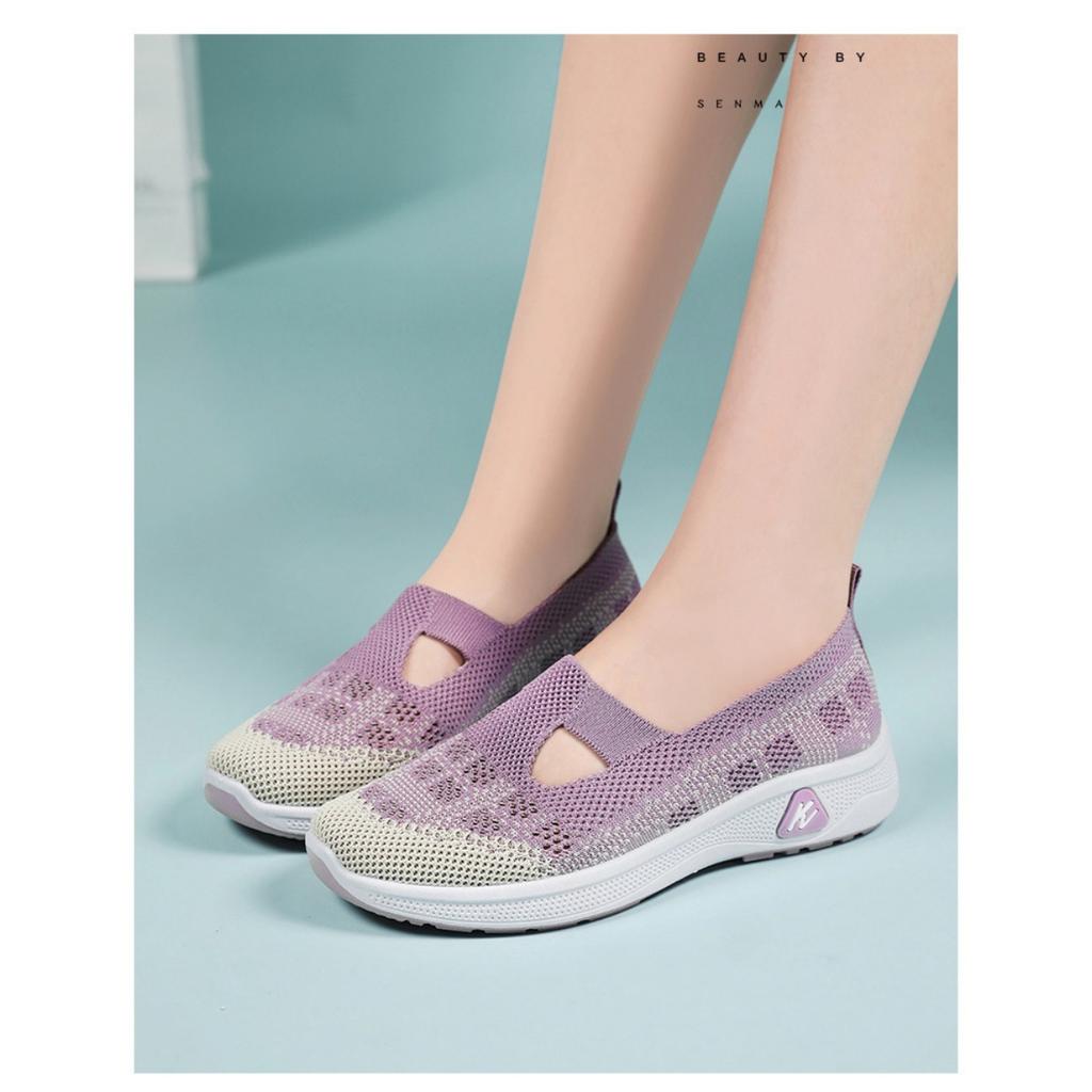 Женские летние новые дышащие и удобные туфли из ткани Single Shoe, туфли на одну ногу