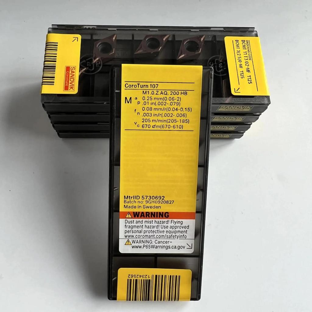 Original Sandvik / DCMT11T302-MF 1125 / CNC Lathe Carbide Blade 10 PCS