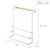 Yamazaki Tosca Sink Door Garbage Bag Holder with Towel Hanger, White, Approx. W26 x D13.5 x H23cm, Adjustable Height, Door Storage, 5030