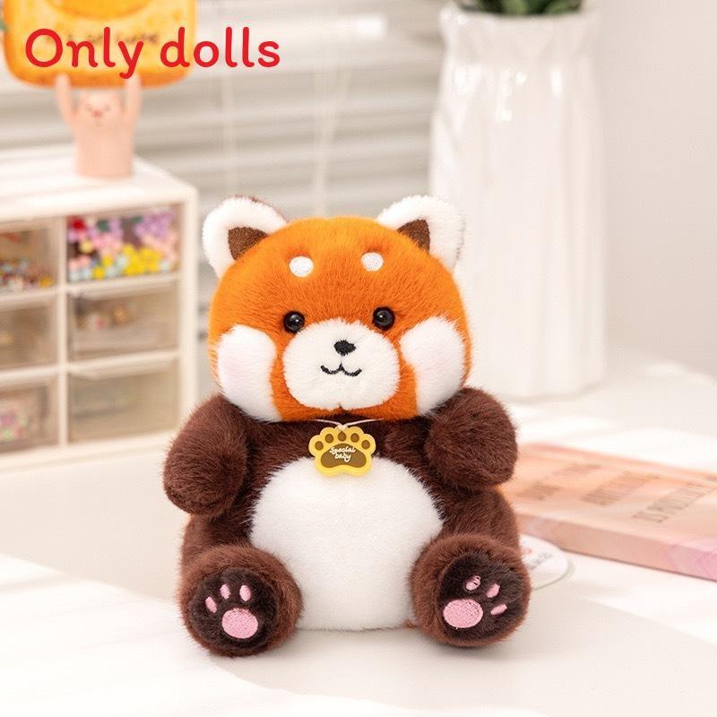 Cute Kittens Rabbits Raccoons And Panda Plush Dolls With Design Embroidery