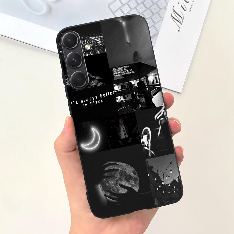 Чехол для телефона Samsung Galaxy A55 Samsung A55 5G SM-A556B Модный узор Луна Мягкая силиконовая задняя крышка