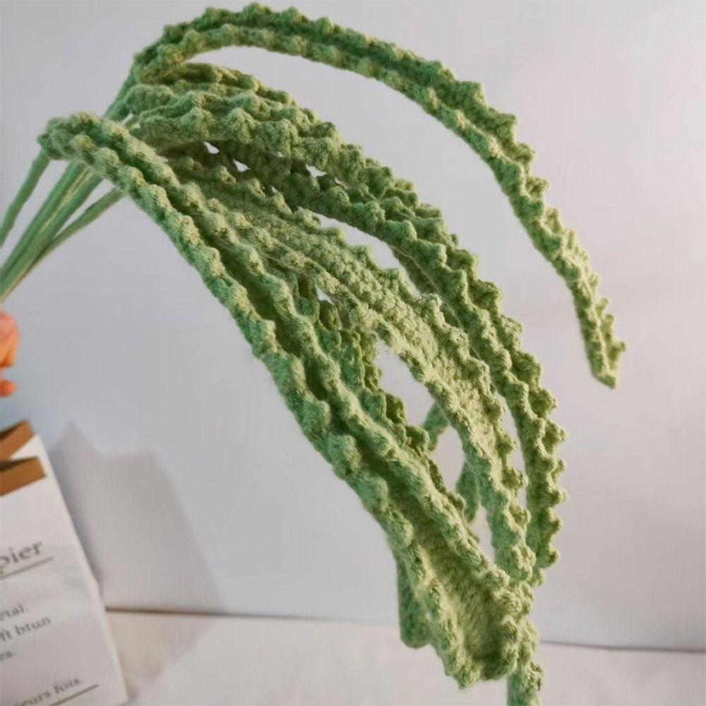 Готовый букет роз ручной вязки из самодельных плетеных растений ветка подарок на день рождения