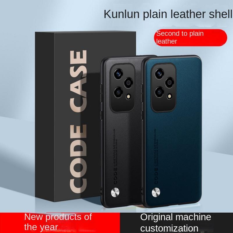 Plain Leather Case For Honor 200 Lite 100 Pro 90 Lite 80 Honor X8B X9B X6A Luxury Hard Phone Protect Cover Fundas