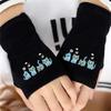 Cartoon Printed Fingerless Gloves For Boys And Girls