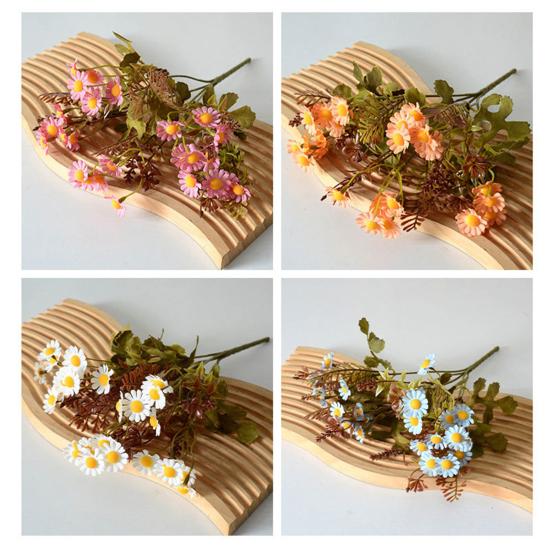 5 Stems Artificial Flowers UV Resistant Fake Wildflowers Faux Floral Arrangements for Wedding Indoor Ourdoor Home Garden Decoration