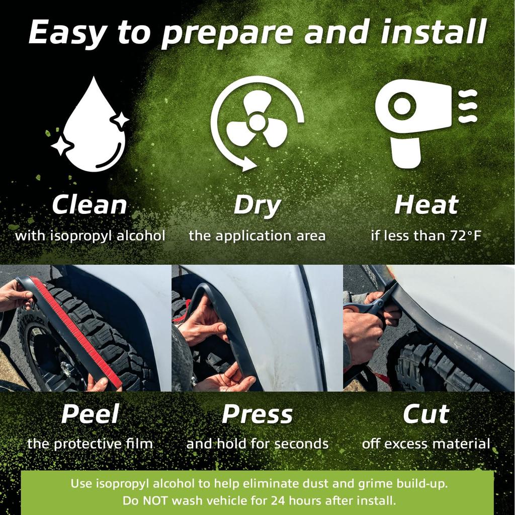 Universal EZLIP Fender Flares by EZLIP JAPAN (Cleaner Included)