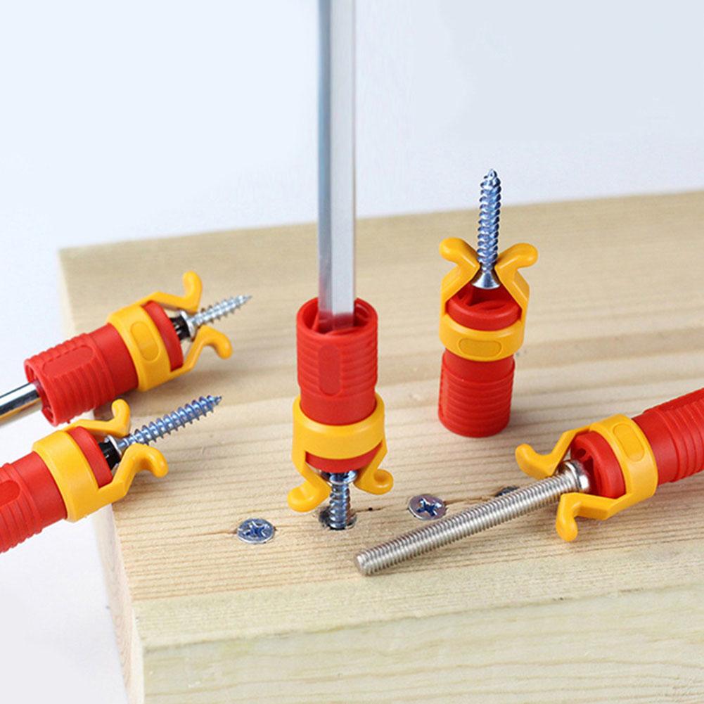 2pc/5pcs Plastic Screw Holder Screwdriver Bit Fixing Sleeve Screw Clamper Fixing Sleeve Hand Tools Plastic Screw Holder