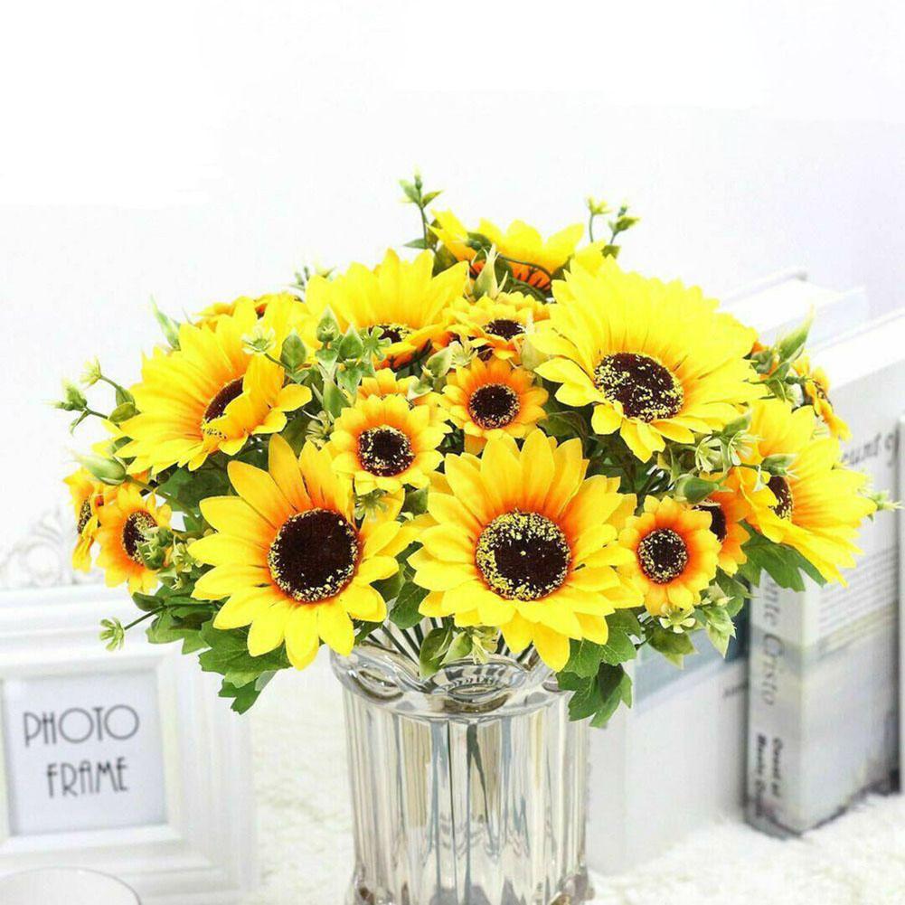 Artificial Sunflower Fake Flower Daisies Outdoor Plant