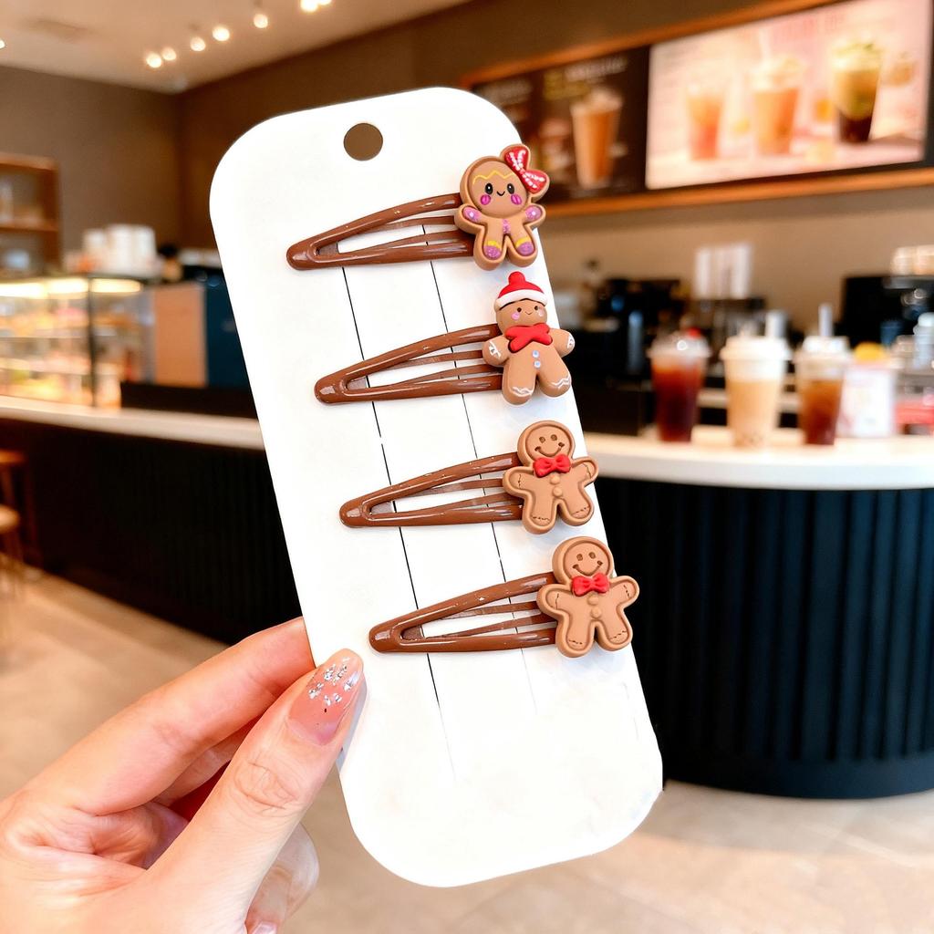 Christmas Snowman Cartoon Hair Clip - Cute, Baby-Friendly Holiday Accessory for Kids