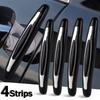 4pcs Car Door Anti-collision Strips ABS Arc Thickened Car Door Rearview Mirror Guard Stickers Strip Car Auto Decal