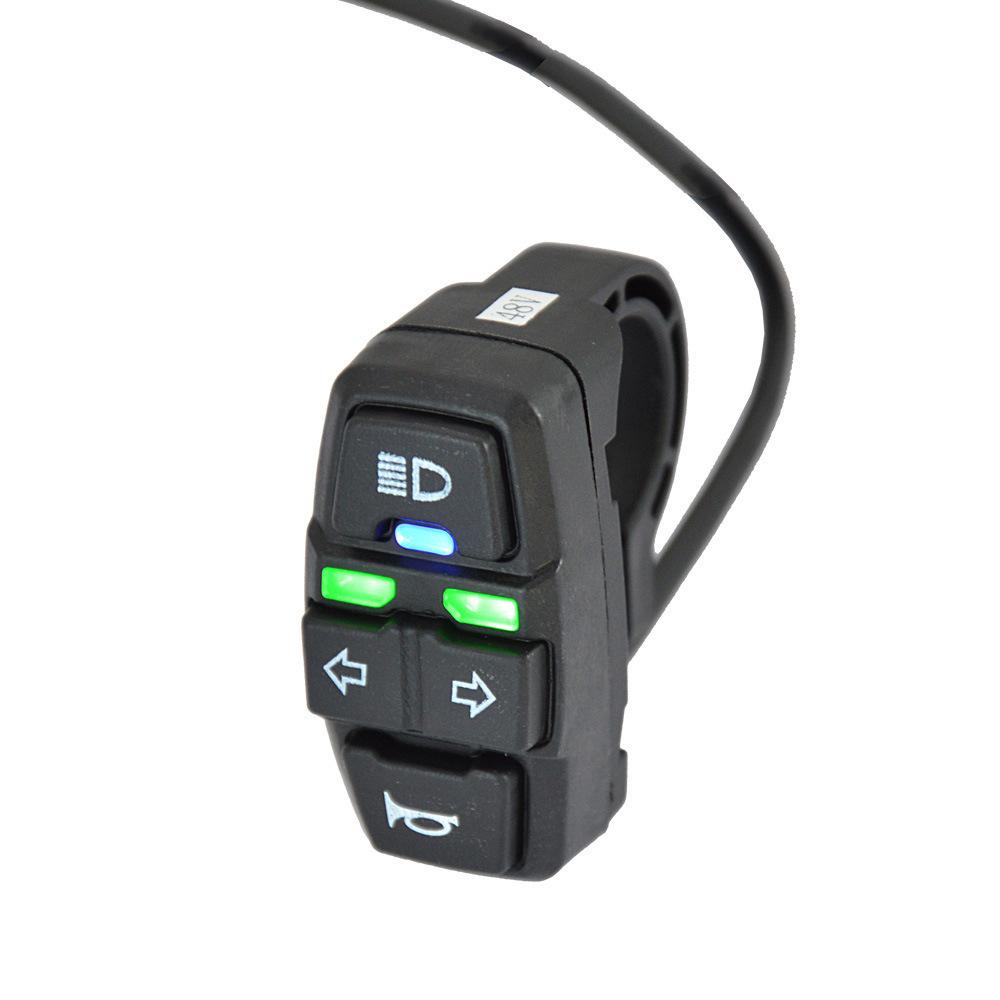 Bicycle Headlight and Taillight Set Ebike Turn Signals Front and Back Light Electric Bike Light Horn Kits with Switch