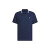 Мужская футболка-поло с логотипом в полоску, темно-синяя IN9048