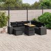 VidaXL Garden Lounge Set with Cushions 8 Pcs, Patio Sofas, Patio Furniture Set, Outdoor Furniture, Black 3272749