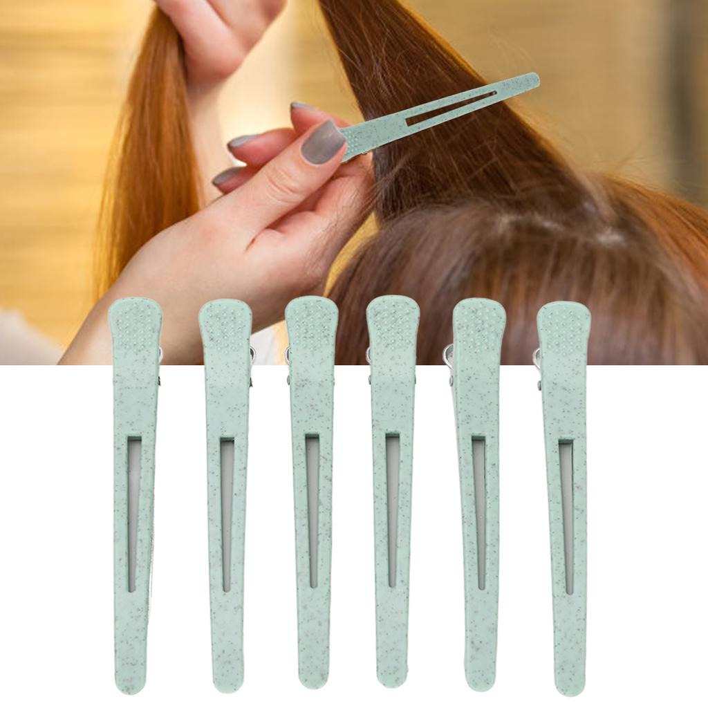 6 шт. Зажим для укладки волос «утиный клюв» Профессиональный Портативный Салонный Зажим для секционирования волос для Женщин Девушек Зеленый